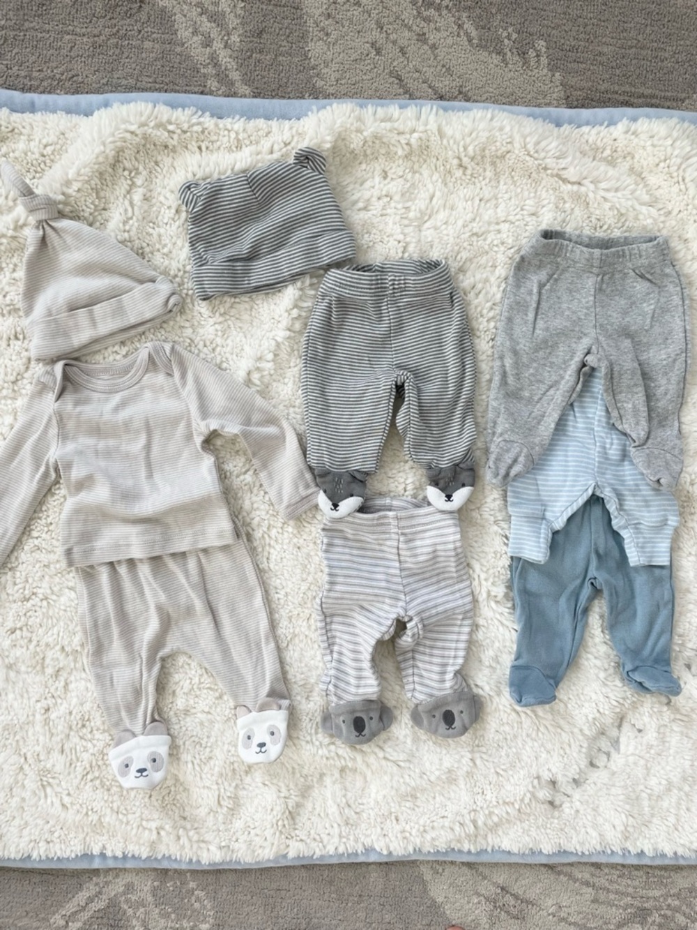 Preemie Baby Pants and Hat Bundle